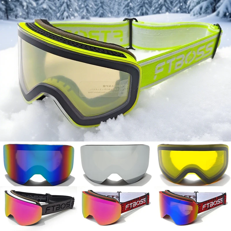 Quick Disassembly Magnetic Ski Goggles High Breathability Anti-fog Snow Goggles Skiing Suitable Snow Equipment Multi-color lens
Quick Disassembly Magnetic Ski Goggles High Breathability Anti-fog Snow Goggles Skiing Suitable Snow Equipment Multi-color lens