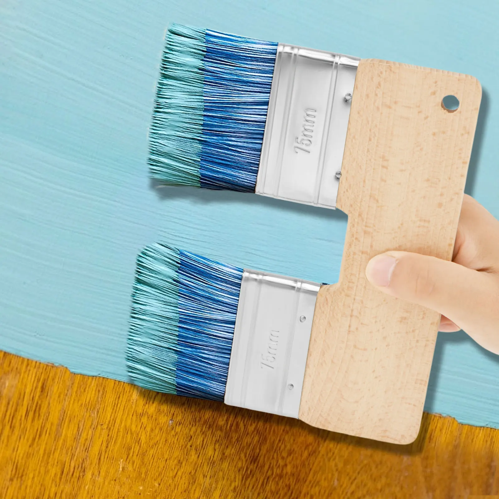 U Shape Wall Paint Brush Double Color Brush Double Head Painting Brushes Home Improvement wood Handle Oil Painting Brush Tools
U Shape Wall Paint Brush Double Color Brush Double Head Painting Brushes Home Improvement wood Handle Oil Painting Brush Tools