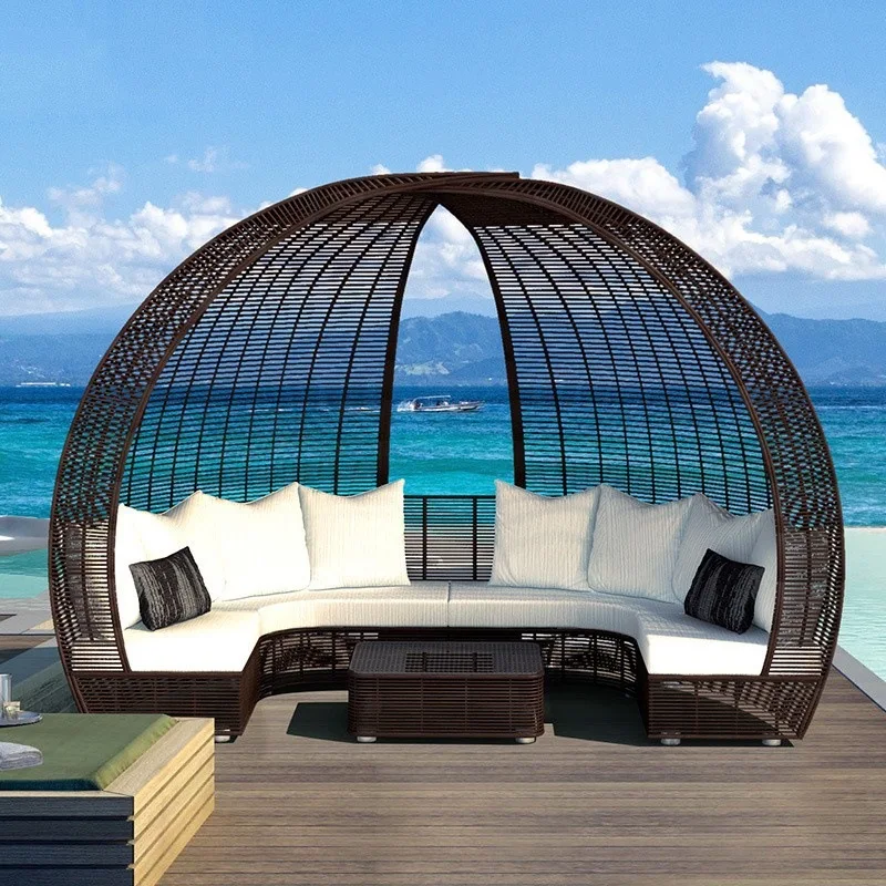 Outdoor bed cane sofa resort creative Internet celebrity nest cane chair
Outdoor bed cane sofa resort creative Internet celebrity nest cane chair