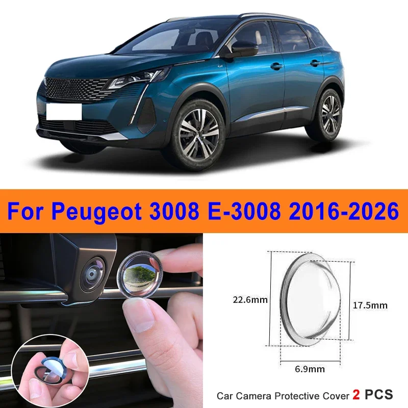 360 Reverse Image Car Camera Cover Anti-Scratch PC Lens Protector Stickers For Peugeot 3008 E-3008 2016-2026 2Pcs
360 Reverse Image Car Camera Cover Anti-Scratch PC Lens Protector Stickers For Peugeot 3008 E-3008 2016-2026 2Pcs