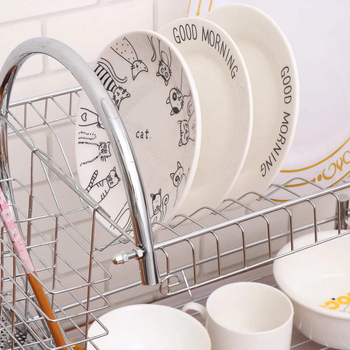 1Set Double Layer Dish Drying Rack Silver Iron Dishes Organizer Kitchen Tabletop Chopsticks Cup Holder Dishes Storage Organizer
1Set Double Layer Dish Drying Rack Silver Iron Dishes Organizer Kitchen Tabletop Chopsticks Cup Holder Dishes Storage Organizer