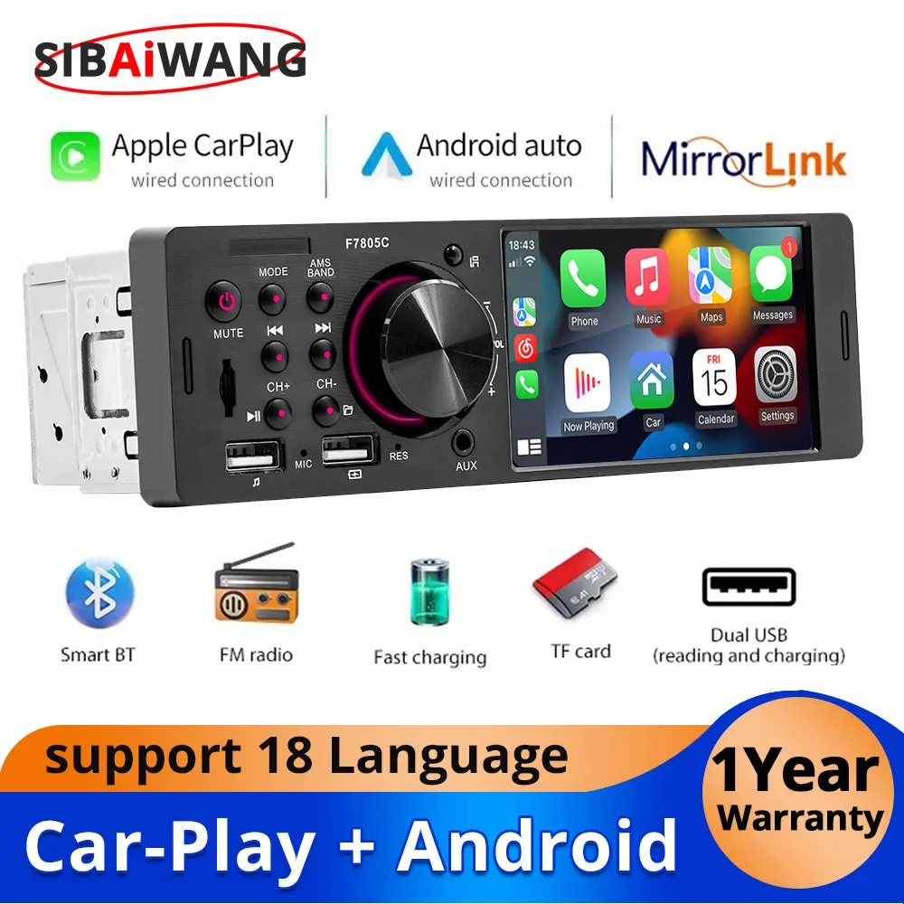4.1Inch 1Din Carplay Android Auto Car Radio Multimedia Video MP5 Bluetooth Player With TF AUX Dual USB BT FM Radio Car Stereo
4.1Inch 1Din Carplay Android Auto Car Radio Multimedia Video MP5 Bluetooth Player With TF AUX Dual USB BT FM Radio Car Stereo