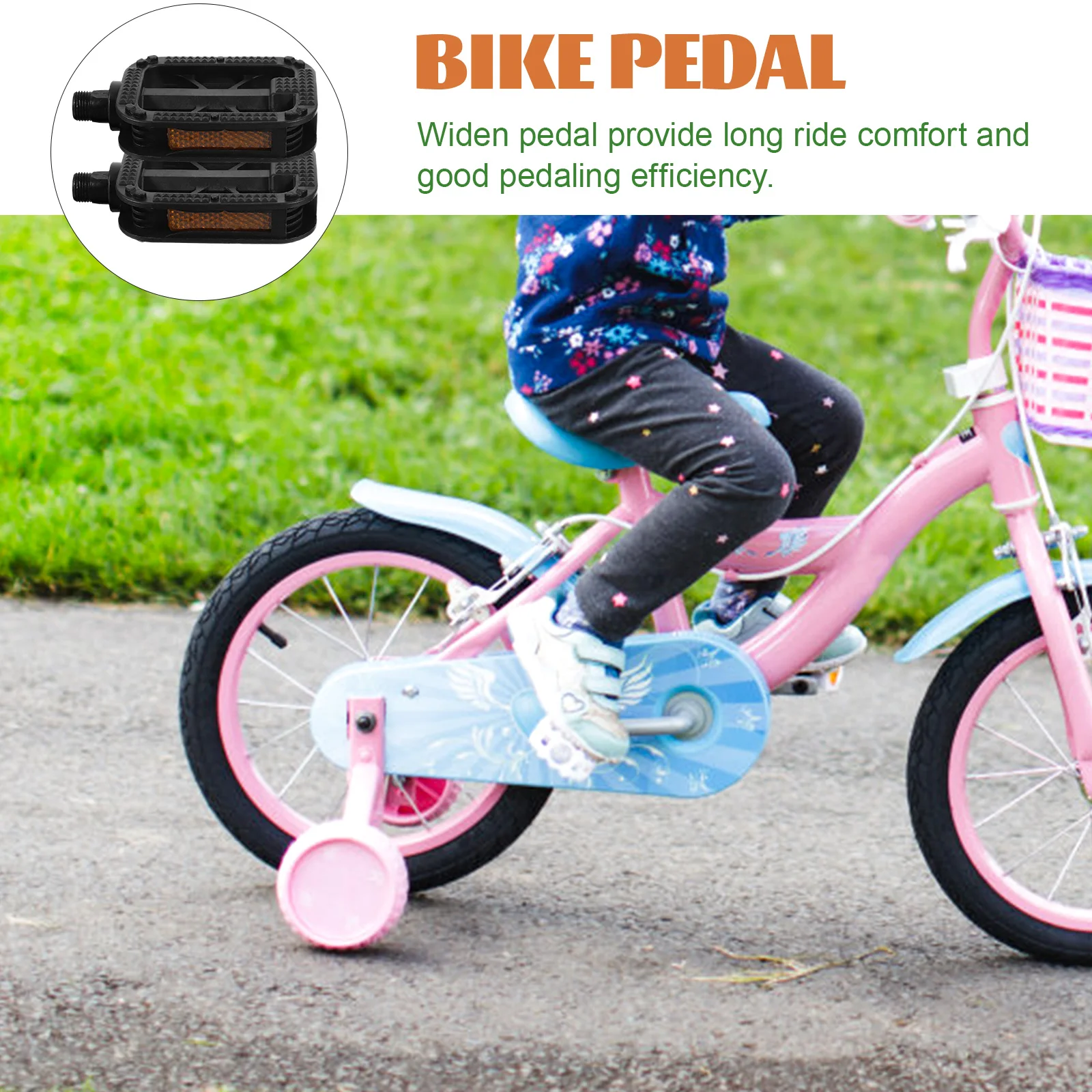 2 Pairs Black Bike Pedals for Kids American Thread Fine Craft Widen Comfort Riding Experience Long Efficiency Good Friction Anti
2 Pairs Black Bike Pedals for Kids American Thread Fine Craft Widen Comfort Riding Experience Long Efficiency Good Friction Anti
