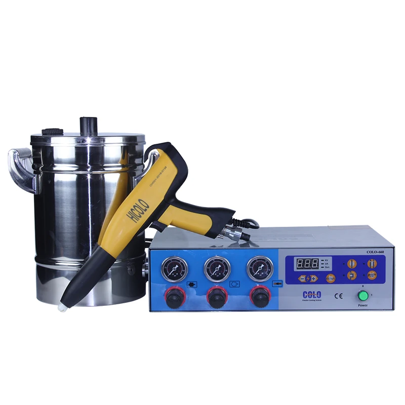 COLO-660 Portable Electrostatic Powder Coating Machine Mini Cup 10lbs Spray Painting Gun