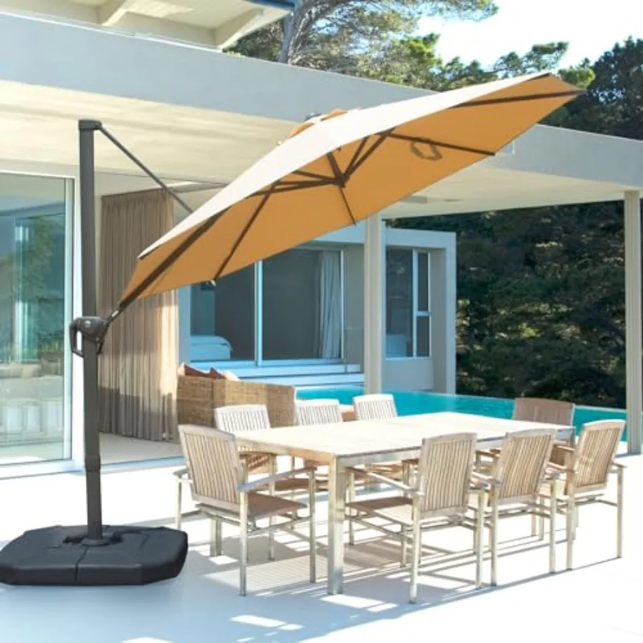 Patio umbrella for deck backyard garden pool use, aluminum frame with windproof design, black color, 360 rotation and cantileve
Patio umbrella for deck backyard garden pool use, aluminum frame with windproof design, black color, 360 rotation and cantileve