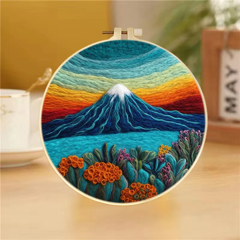 DIY Wool Painting Embroidery Kit Creative DIY Wool Needle Felt Picture Kit Landscape Craft Painting Gift For Mom Friends
DIY Wool Painting Embroidery Kit Creative DIY Wool Needle Felt Picture Kit Landscape Craft Painting Gift For Mom Friends