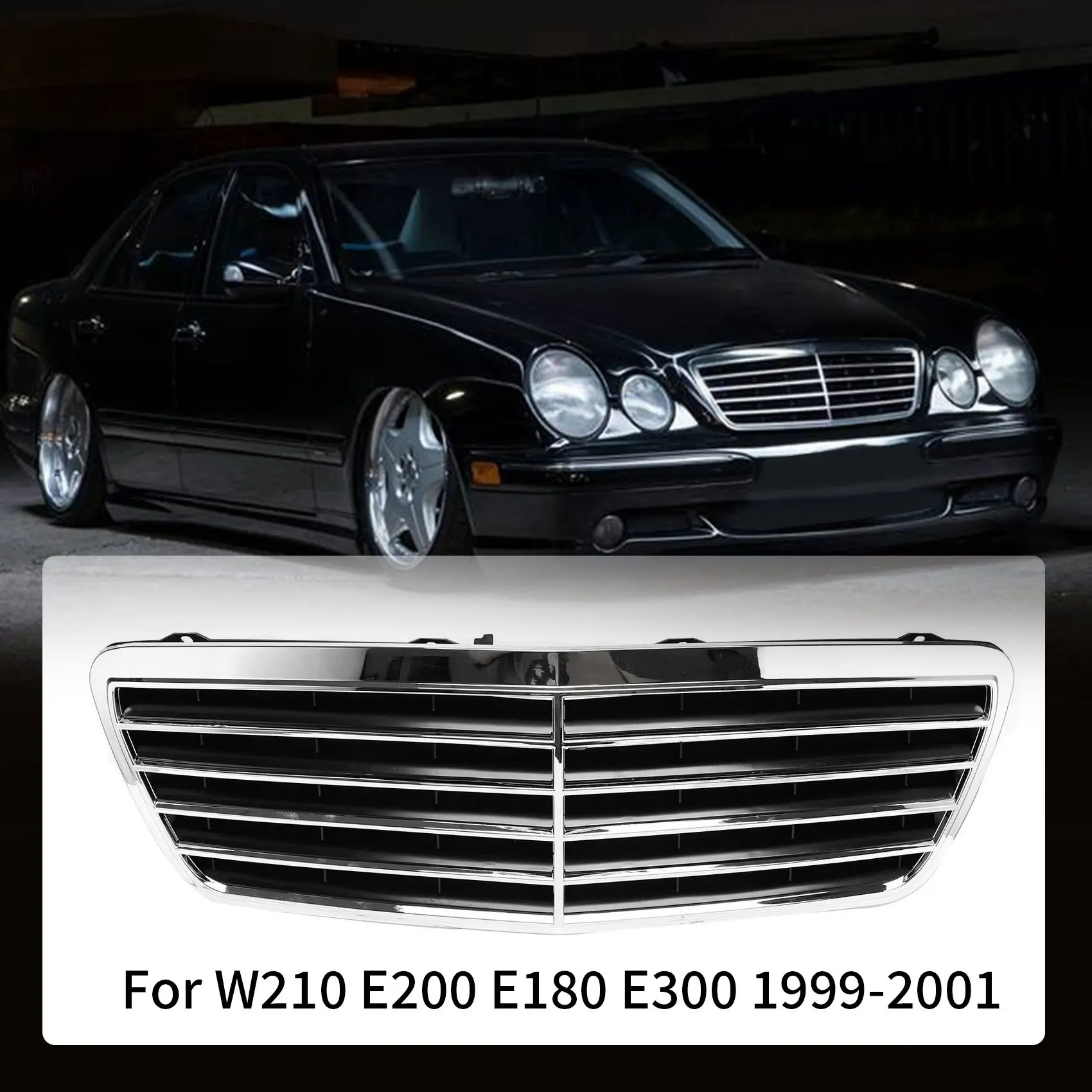Решетка радиатора переднего бампера автомобиля для Mercedes-Benz W210 E200 E180 E300 1999-2001
Решетка радиатора переднего бампера автомобиля для Mercedes-Benz W210 E200 E180 E300 1999-2001