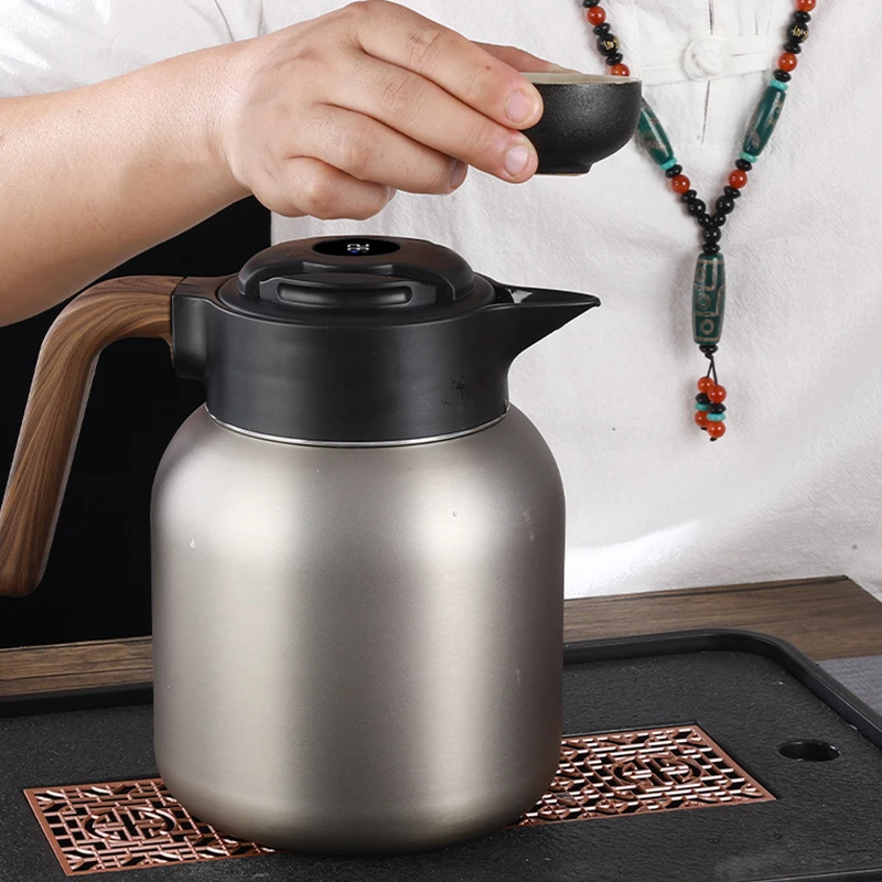 Чайник большой емкости с фильтрующей сеткой, термоизолированный чайник для заваривания китайского чая, дисплей из нержавеющей стали 316, температура
Чайник большой емкости с фильтрующей сеткой, термоизолированный чайник для заваривания китайского чая, дисплей из нержавеющей стали 316, температура
