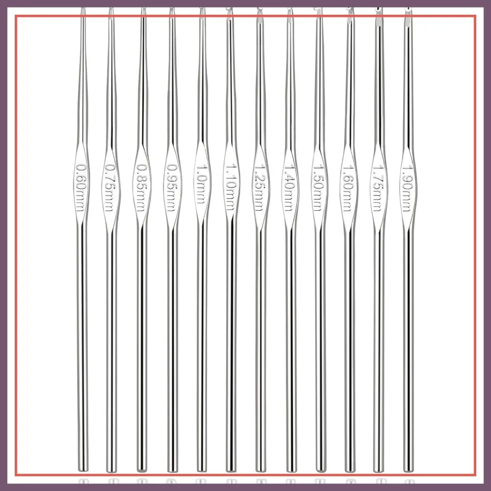 12 Pcs Mini Crochet Hooks Stainless Steel 0.6-1.9mm for Fine Thread Lace Knitting
12 Pcs Mini Crochet Hooks Stainless Steel 0.6-1.9mm for Fine Thread Lace Knitting