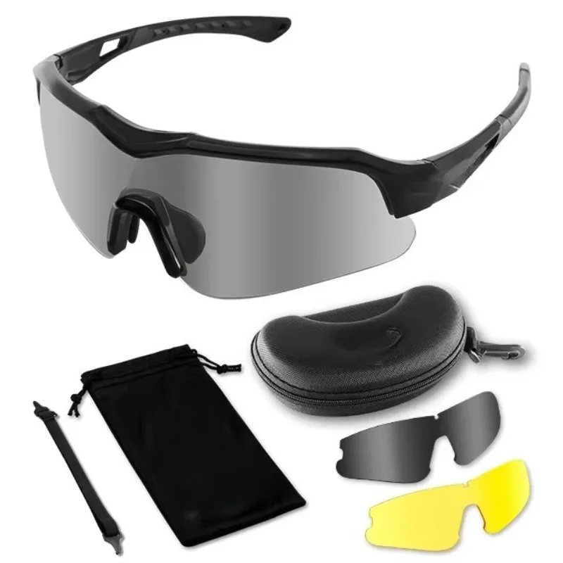 Tactical shooting glasses for sports and hunting high definition anti-glare lenses impact-resistant wraparound design
Tactical shooting glasses for sports and hunting high definition anti-glare lenses impact-resistant wraparound design