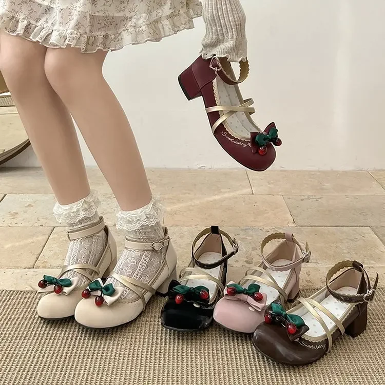 Designer Cute Women Mary Jane Shoes Elegant Butterfly-knot Leather Thick Heel Ladies Footwear 2025
Designer Cute Women Mary Jane Shoes Elegant Butterfly-knot Leather Thick Heel Ladies Footwear 2025
