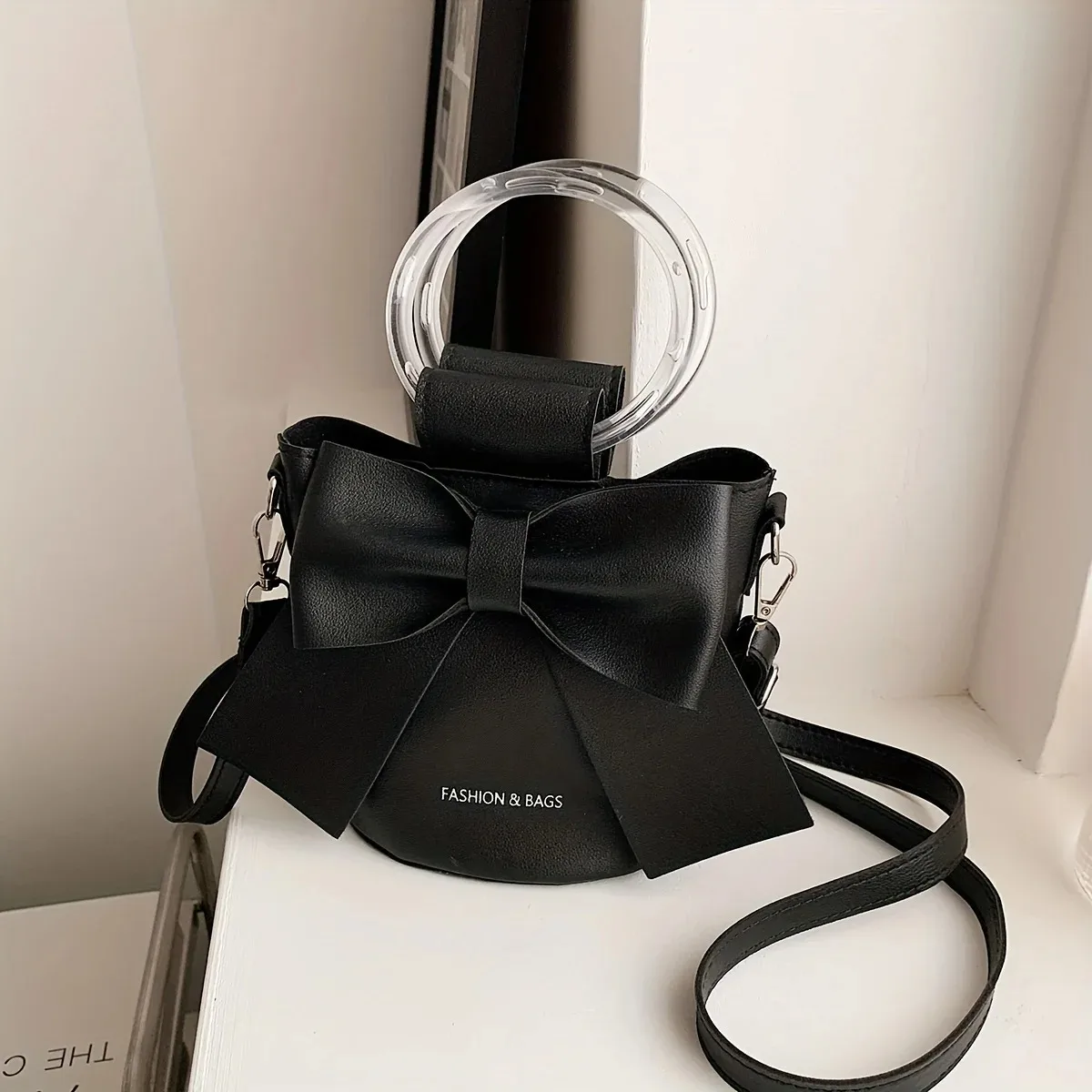 Stylish Women's Bucket Bag with Detachable Strap and Elegant Bow Accent Casual Shoulder Crossbody Bag, Summer Handbag Purse
Stylish Women's Bucket Bag with Detachable Strap and Elegant Bow Accent Casual Shoulder Crossbody Bag, Summer Handbag Purse