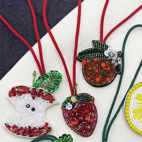 Sequin Rhinestones Fruits Beaded Patch Lemon Strawberry Hanging Rope Appliques Patches Bag lanyard Patch DIY for Embellishing
Sequin Rhinestones Fruits Beaded Patch Lemon Strawberry Hanging Rope Appliques Patches Bag lanyard Patch DIY for Embellishing