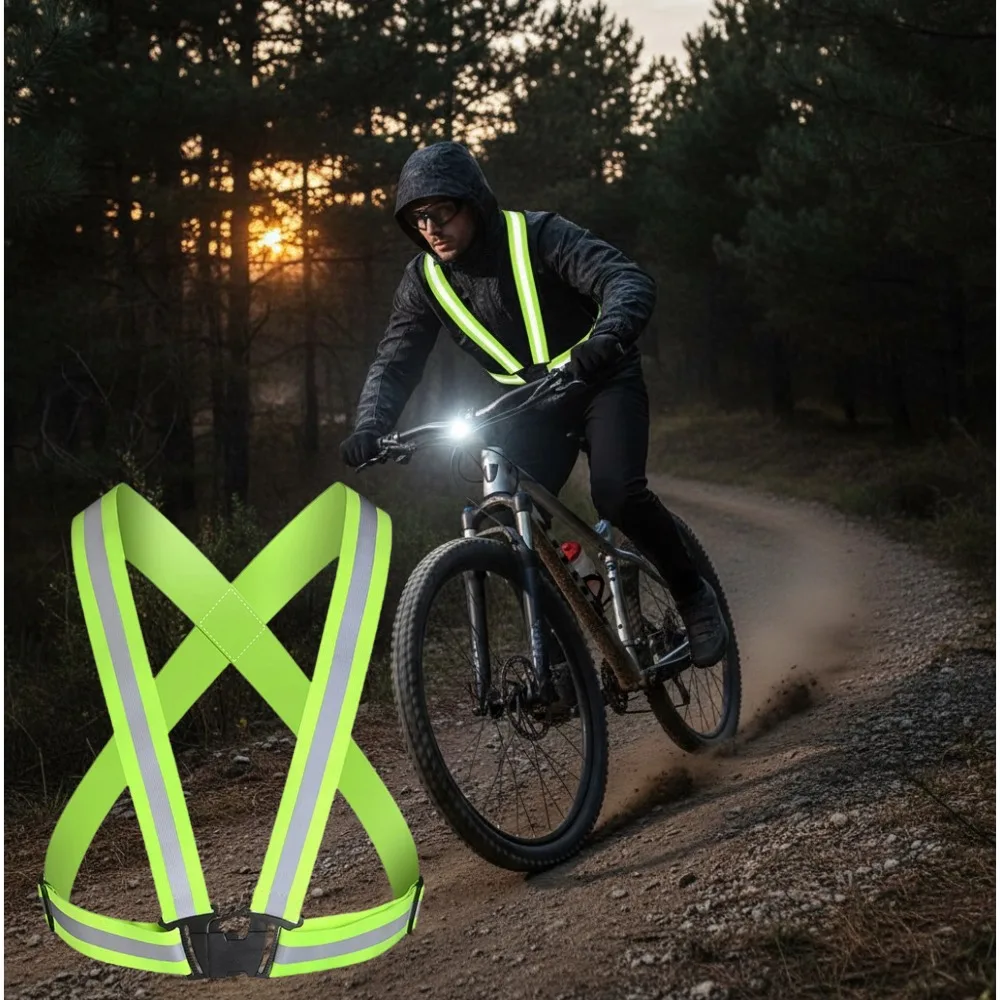 Outdoor Reflective Vest High Visibility Reflective Strap for Night Cycling, Running, Construction & Traffic Work Safety Vest
Outdoor Reflective Vest High Visibility Reflective Strap for Night Cycling, Running, Construction & Traffic Work Safety Vest