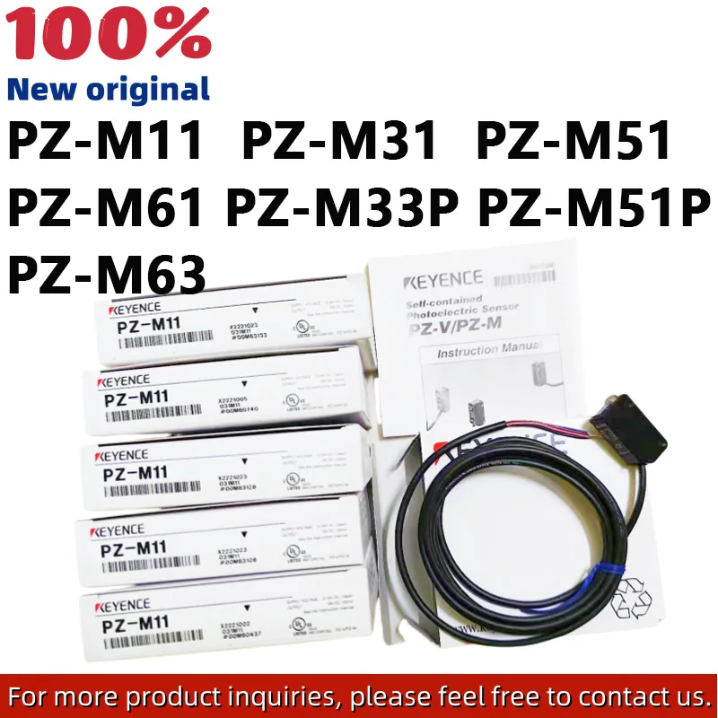 KEYENCE new original PZ-M11 PZ-M31 PZ-M51 PZ-M61 PZ-M33P PZ-M51P PZ-M63 photoelectric switch sensor
KEYENCE new original PZ-M11 PZ-M31 PZ-M51 PZ-M61 PZ-M33P PZ-M51P PZ-M63 photoelectric switch sensor