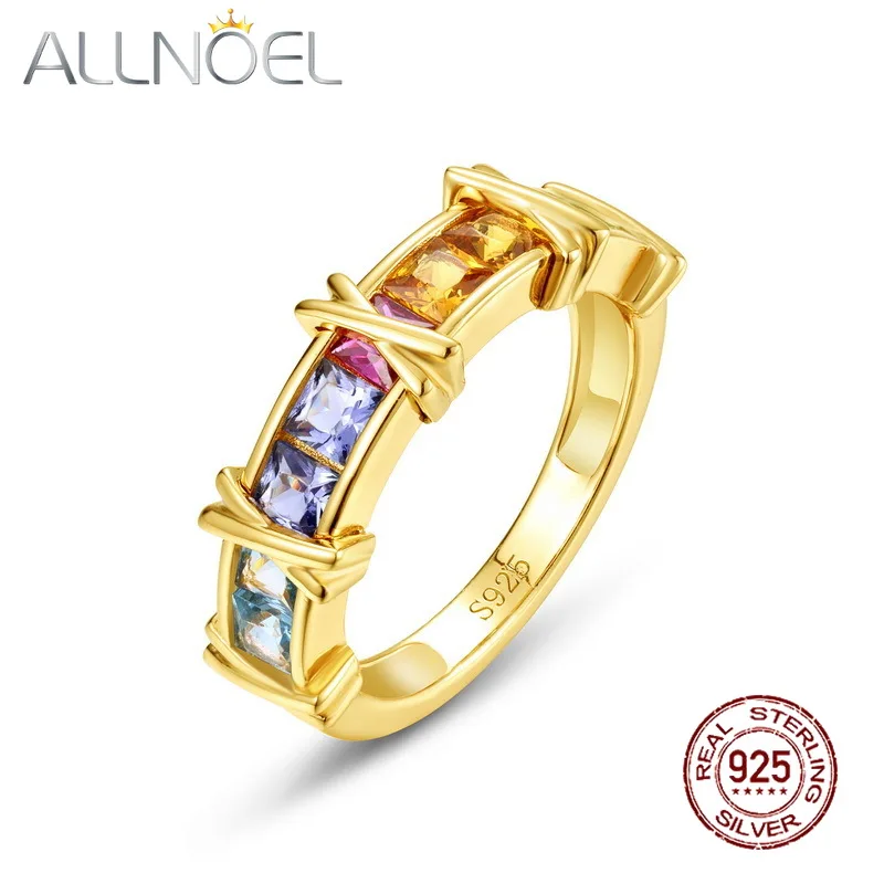 ALLONEL 925 серебряные радужные кольца женские красочные кольца с бриллиантами женские блестящие 5А циркон X дизайн роскошные ювелирные изделия подарок девушке
ALLONEL 925 серебряные радужные кольца женские красочные кольца с бриллиантами женские блестящие 5А циркон X дизайн роскошные ювелирные изделия подарок девушке