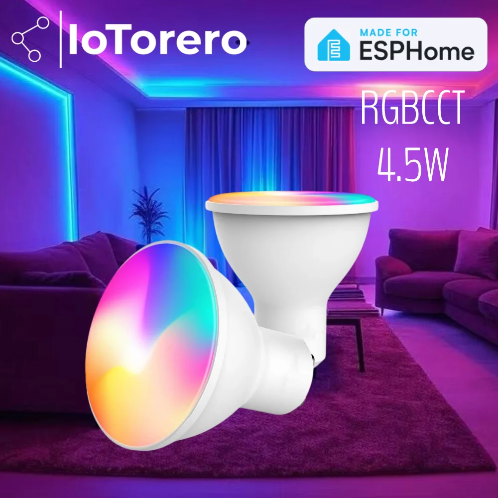 IoTorero изготовленный для светодиодной лампы ESPHome GU10 RGBCCT работает с домашним помощником
IoTorero изготовленный для светодиодной лампы ESPHome GU10 RGBCCT работает с домашним помощником