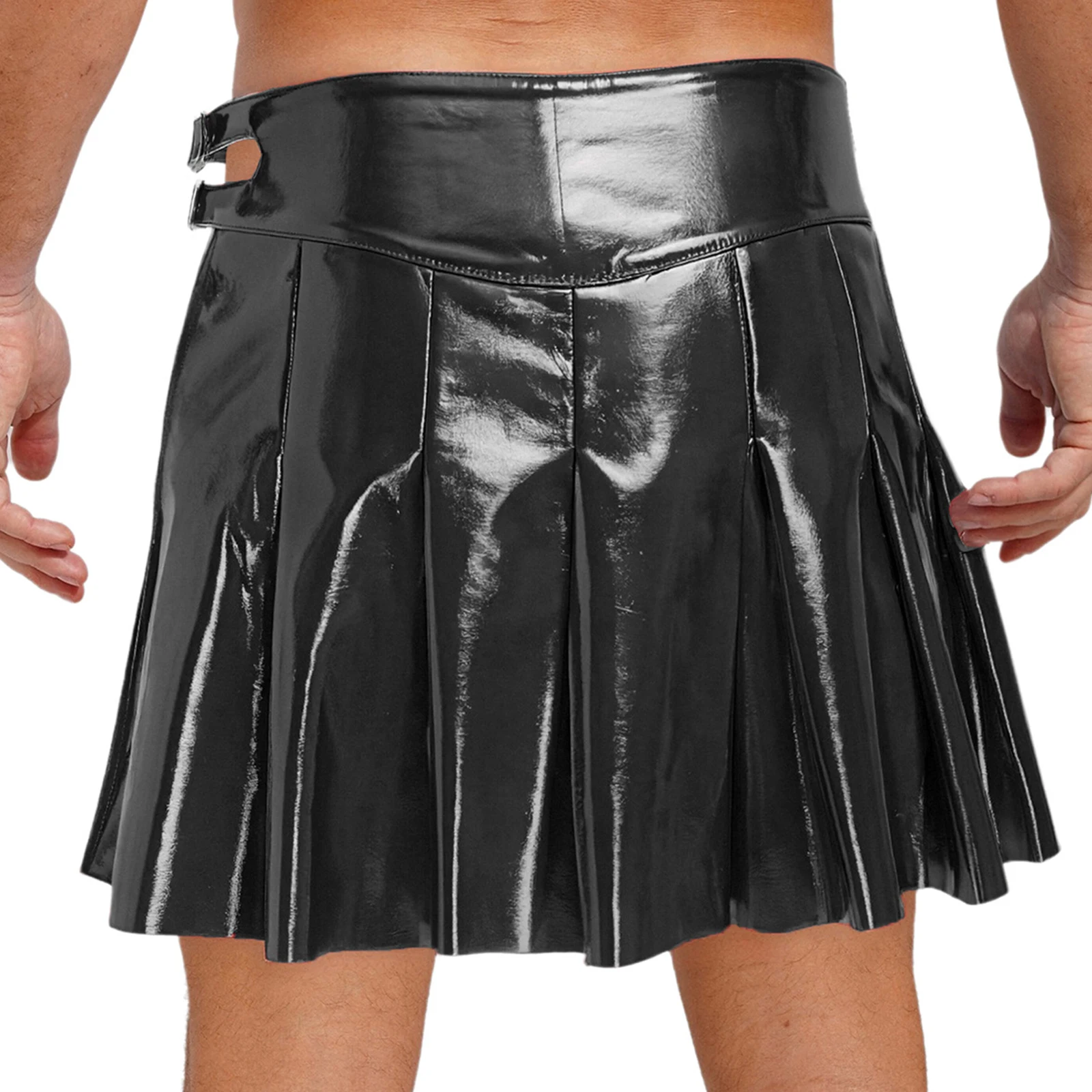 Mens Masquerade Knight Warrior Armor Cosplay Costume Roman Gladiator PU Skirt Double Waist Side Slit Pleated Halloween Skirt
Mens Masquerade Knight Warrior Armor Cosplay Costume Roman Gladiator PU Skirt Double Waist Side Slit Pleated Halloween Skirt