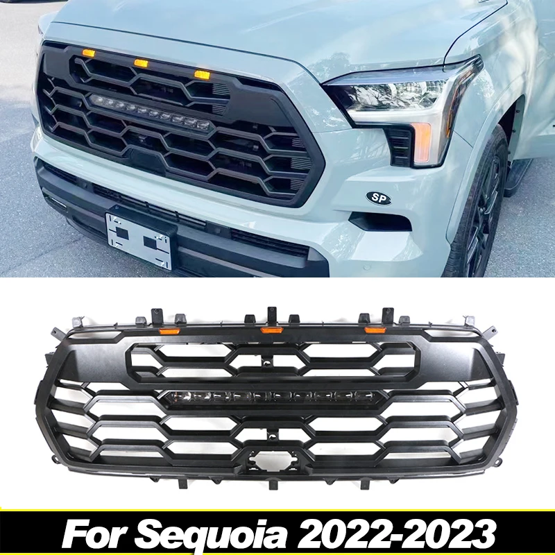 Front Grill With Light bar TRD Style Modification Fits For Toyota Sequoia 2022-2024 Racing Grill
Front Grill With Light bar TRD Style Modification Fits For Toyota Sequoia 2022-2024 Racing Grill
