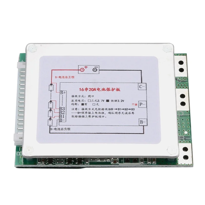 BA-2X 16S 48V 20A 18650 Lifepo4 плата защиты аккумулятора BMS PCB с балансом для электронного велосипеда Escooter
BA-2X 16S 48V 20A 18650 Lifepo4 плата защиты аккумулятора BMS PCB с балансом для электронного велосипеда Escooter