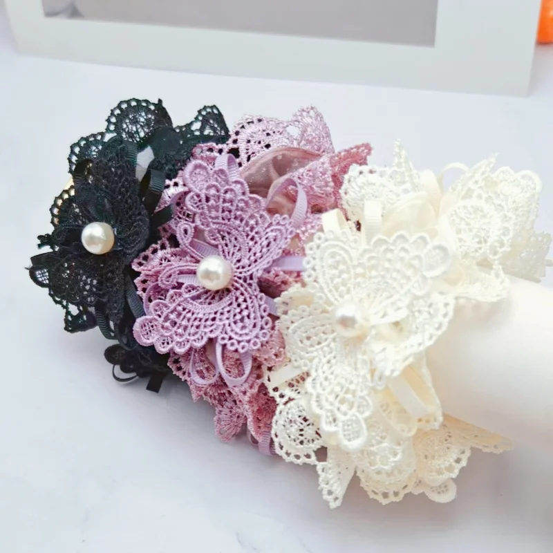 Middle-aged and Elderly Women's Hair Accessories Butterfly Lace Lace Large Intestine Hair Band Sweet and Fashionable Ponytail
Middle-aged and Elderly Women's Hair Accessories Butterfly Lace Lace Large Intestine Hair Band Sweet and Fashionable Ponytail