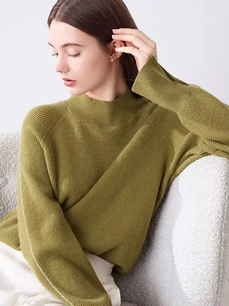 Модный универсальный свободный длинный вязаный свитер светя в Корейском стиле с высоким воротником, осенний шерстяной свитер, удобный для поездок на работу
Модный универсальный свободный длинный вязаный свитер светя в Корейском стиле с высоким воротником, осенний шерстяной свитер, удобный для поездок на работу