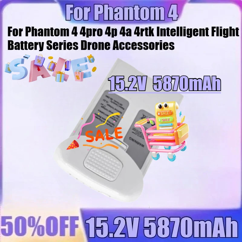 For Phantom 4 4pro 4p 4a 4rtk Intelligent Flight Battery Series Drone Accessories New for Phantom 4 15.2V 5870mAh Battery
For Phantom 4 4pro 4p 4a 4rtk Intelligent Flight Battery Series Drone Accessories New for Phantom 4 15.2V 5870mAh Battery