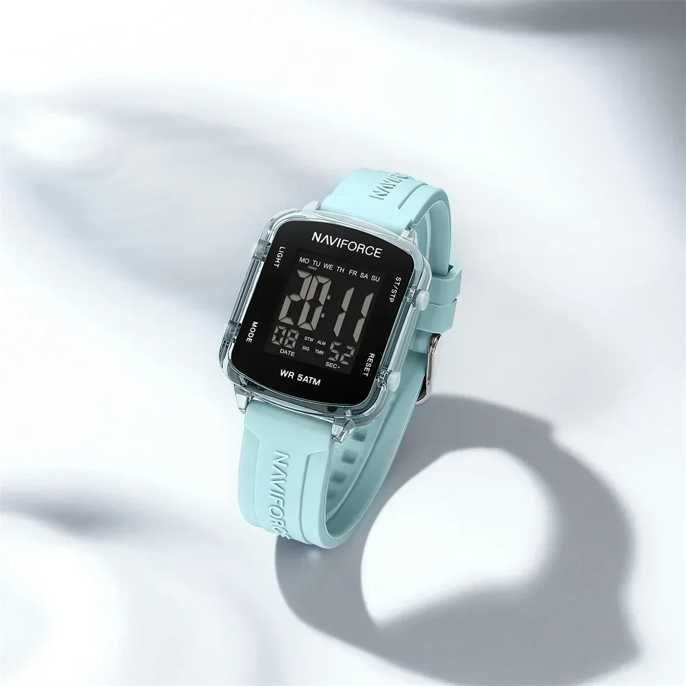 NAVIFORCE 7120, модные женские часы, спортивные водонепроницаемые силиконовые наручные часы, светящиеся цифровые часы с ЖК-дисплеем для женщин, reloj mujer
NAVIFORCE 7120, модные женские часы, спортивные водонепроницаемые силиконовые наручные часы, светящиеся цифровые часы с ЖК-дисплеем для женщин, reloj mujer