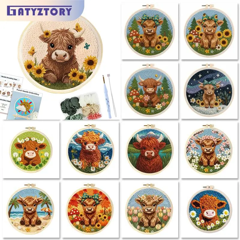 GATYZTORY Diy Punch Needle Embroidery Starter Kits For Beginner Cartoon yak Animals Poking Embroidery Yarn Painting Arts
GATYZTORY Diy Punch Needle Embroidery Starter Kits For Beginner Cartoon yak Animals Poking Embroidery Yarn Painting Arts