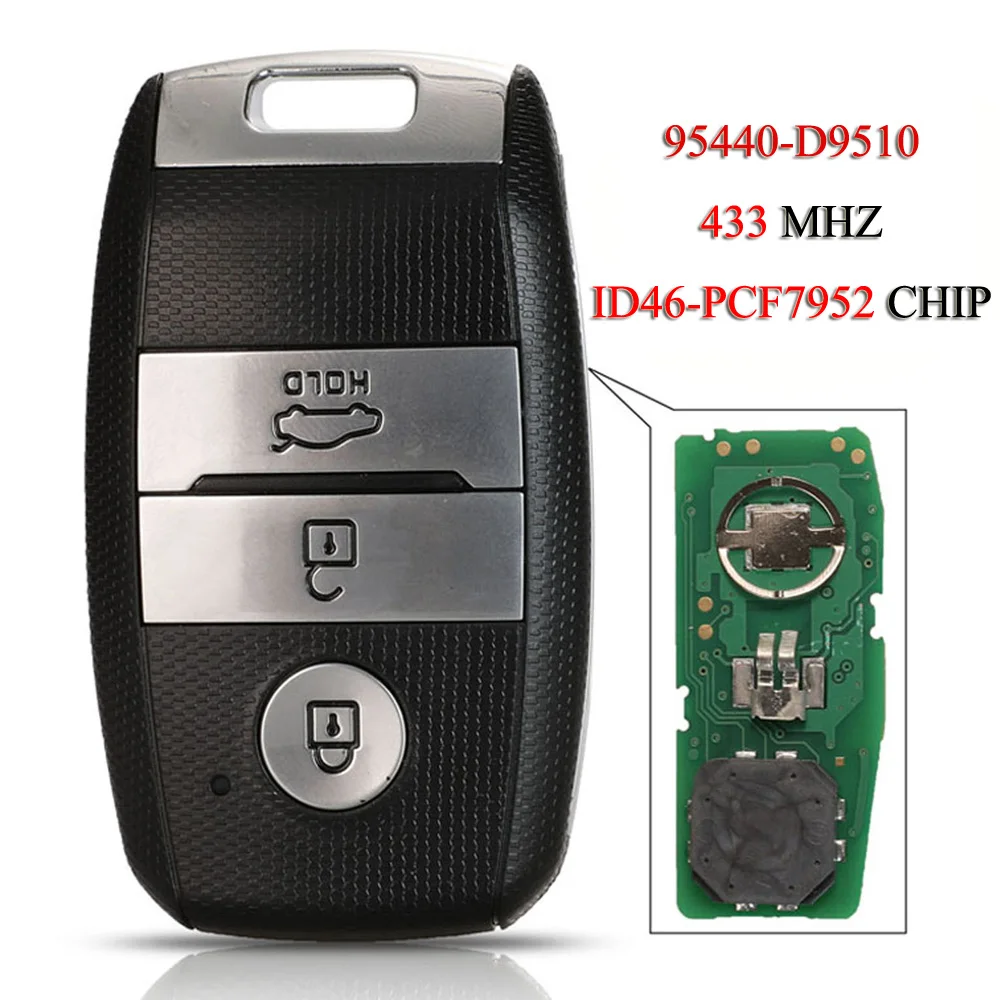 jingyuqin 95440-3W600 Remote Smart Car Key For Kia K5 KX3 433MHZ ID46 PCF7952 Chip Keyless-Go 3Buttons With TOY48 Blade
jingyuqin 95440-3W600 Remote Smart Car Key For Kia K5 KX3 433MHZ ID46 PCF7952 Chip Keyless-Go 3Buttons With TOY48 Blade