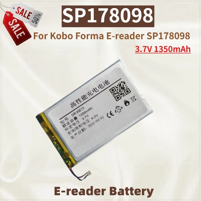 High Quality 3.7V 1350mAh Battery for Kobo Forma E-reader SP178098 Brand New Replacement Battery
High Quality 3.7V 1350mAh Battery for Kobo Forma E-reader SP178098 Brand New Replacement Battery