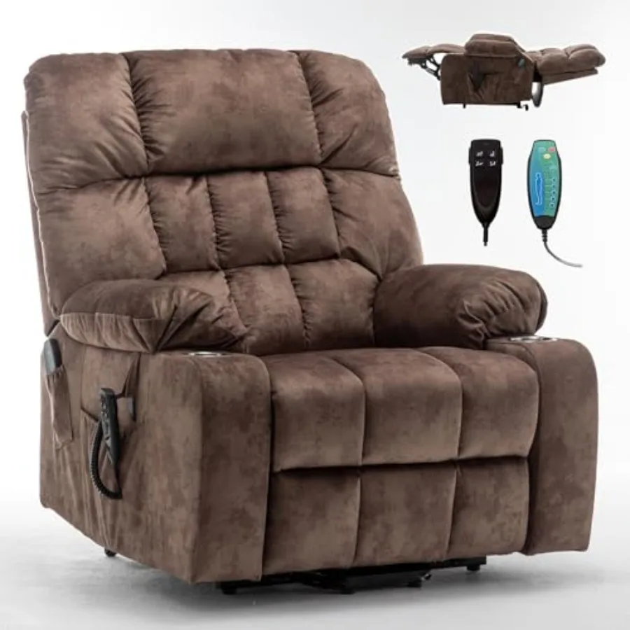 Oversized Power Recliner Chair for Big and Tall 400 LBS, 25.5" Extra Wide Electric Lift Chair with Heat and Massage, Dual Motor
Oversized Power Recliner Chair for Big and Tall 400 LBS, 25.5" Extra Wide Electric Lift Chair with Heat and Massage, Dual Motor