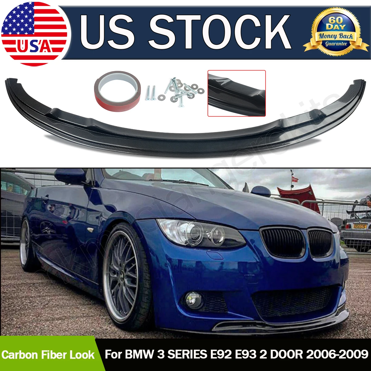Carbon Fiber Look Front Lip Spoiler Replace For BMW 3 Series E92 E93 M Sport 335I 2006-2010 Front Splitter Lip Front Bumper Lip
Carbon Fiber Look Front Lip Spoiler Replace For BMW 3 Series E92 E93 M Sport 335I 2006-2010 Front Splitter Lip Front Bumper Lip