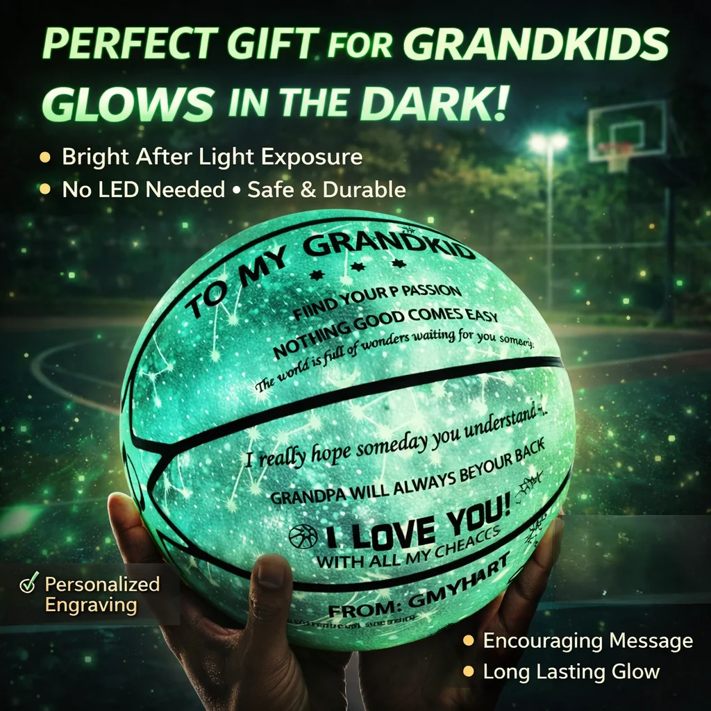 Engraved Glow-in-the-Dark Basketball Size 7 (29.5 Inch) with Air Pump Cool 2026 New Personalized Gift for Grandson Gift
Engraved Glow-in-the-Dark Basketball Size 7 (29.5 Inch) with Air Pump Cool 2026 New Personalized Gift for Grandson Gift