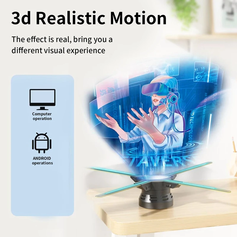 3D LED Holographic Projector Advertising Fan WiFi 720 LED APP Holographic Hologram Commercial Light Wall Mounted EU Plug
3D LED Holographic Projector Advertising Fan WiFi 720 LED APP Holographic Hologram Commercial Light Wall Mounted EU Plug