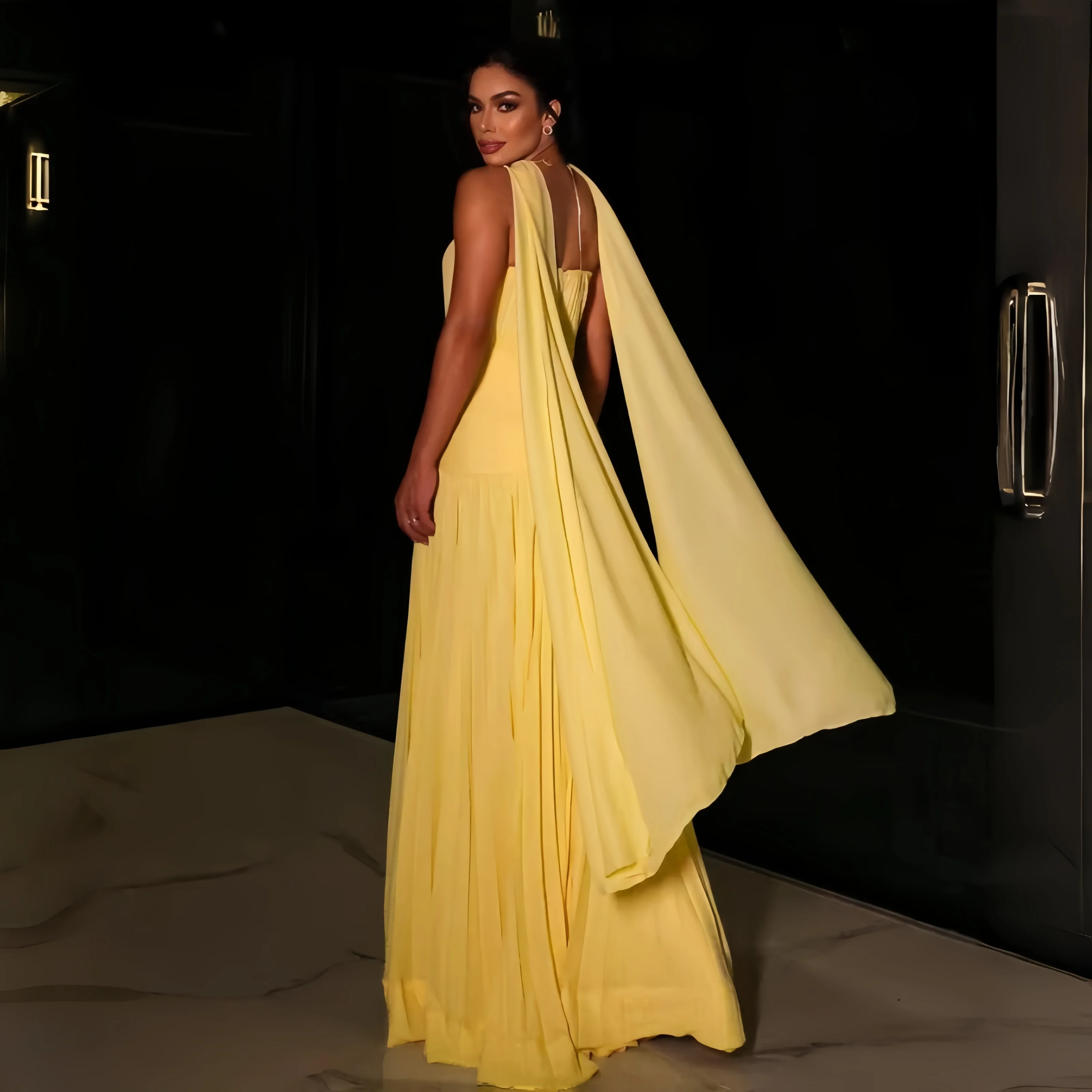 Yellow Ribbons Evening Dresses A Line Pleated Vestido Formales Chiffon Sweetheart Vestidos De Verano 2026 Customized
Yellow Ribbons Evening Dresses A Line Pleated Vestido Formales Chiffon Sweetheart Vestidos De Verano 2026 Customized