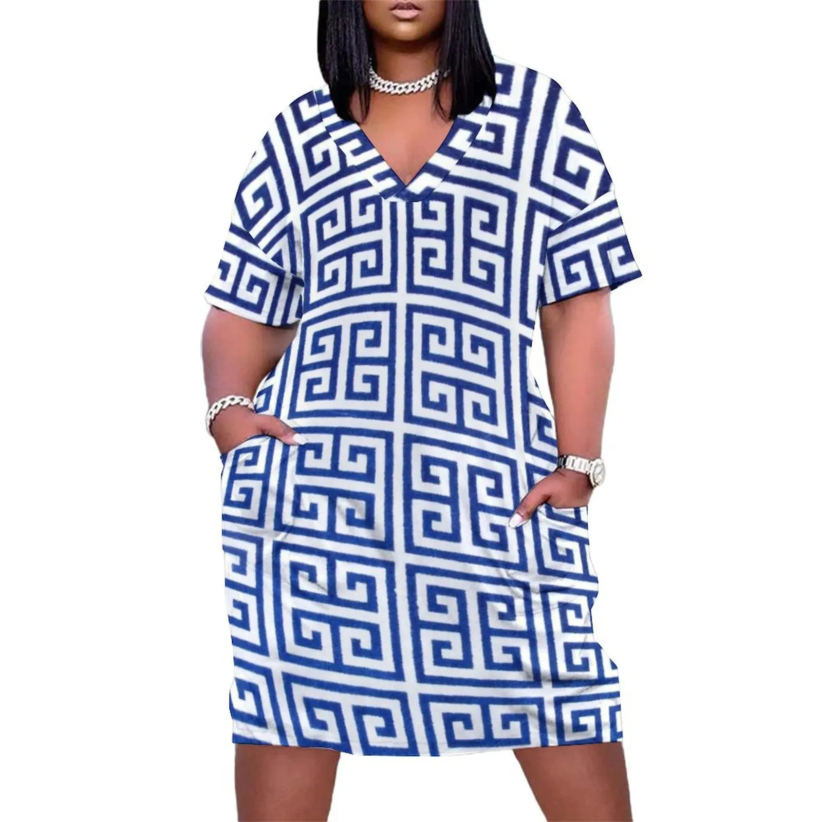 Classic Greek Print Loose Pocket Dress women's evening dress 2025 Dress women women's clothing summer 2025 novelties
Classic Greek Print Loose Pocket Dress women's evening dress 2025 Dress women women's clothing summer 2025 novelties