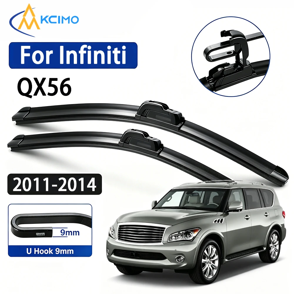 For Infiniti QX56 2011-2014, 24"+19" Boneless Windshield Wipers, Quiet High Clear Vision Wiper Blades
For Infiniti QX56 2011-2014, 24"+19" Boneless Windshield Wipers, Quiet High Clear Vision Wiper Blades