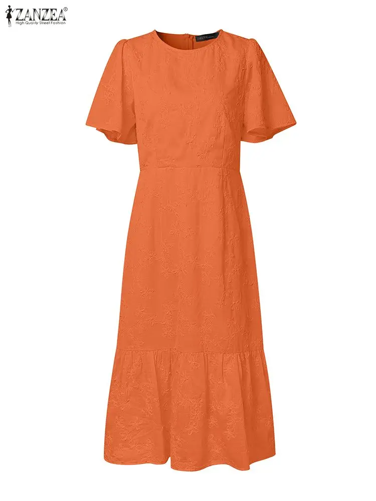 Женские вечерние платья миди с вышивкой в стиле пэчворк ZANZEA, лето 2022, элегантное шикарное платье трапециевидной формы с короткими рукавами и круглым вырезом на талии
Женские вечерние платья миди с вышивкой в стиле пэчворк ZANZEA, лето 2022, элегантное шикарное платье трапециевидной формы с короткими рукавами и круглым вырезом на талии