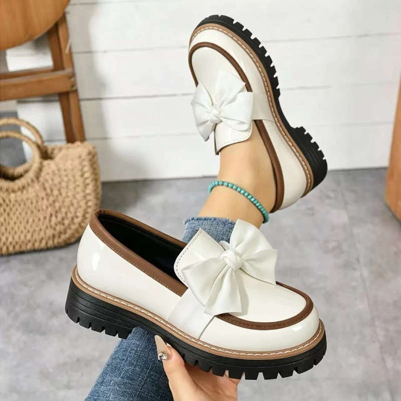 Туфли 2026 Spring New Women's Bow Leather Shoes Retro Versatile Women's Loafers Comfort Anti Slip Women Thick Soled Casual Shoes
Туфли 2026 Spring New Women's Bow Leather Shoes Retro Versatile Women's Loafers Comfort Anti Slip Women Thick Soled Casual Shoes