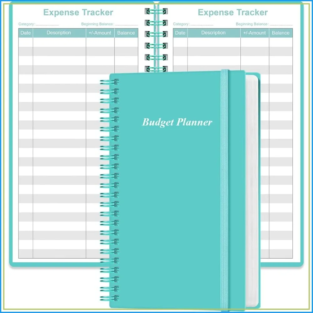 Budget Planner - A6 Expense Tracker, Ledger Book, Money Organizer, 3.75" x 6.75", Teal
Budget Planner - A6 Expense Tracker, Ledger Book, Money Organizer, 3.75" x 6.75", Teal