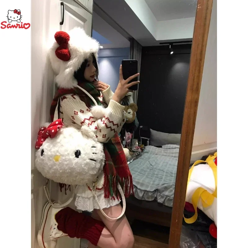 Женская сумка через плечо Hello Kitty, мягкая пушистая Милая модная дамская сумочка большой вместимости с мультипликационным рисунком, дорожная подарочная сумочка
Женская сумка через плечо Hello Kitty, мягкая пушистая Милая модная дамская сумочка большой вместимости с мультипликационным рисунком, дорожная подарочная сумочка