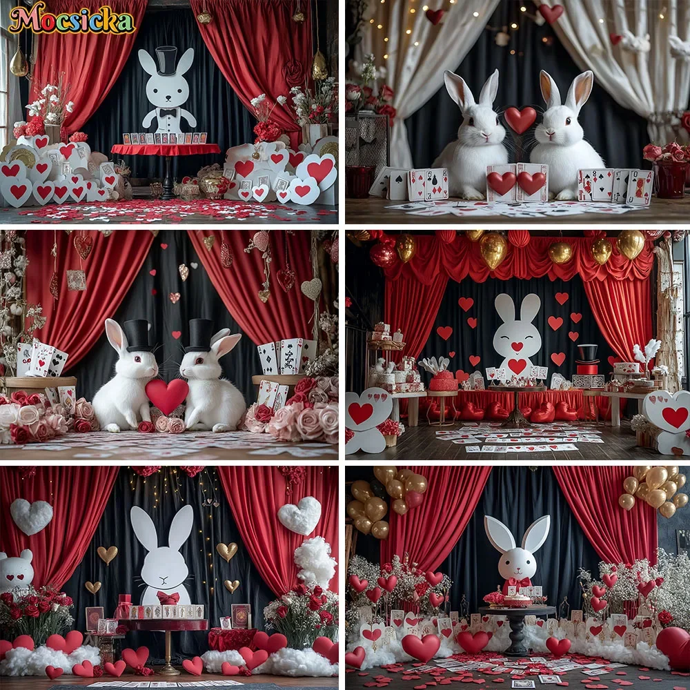Mocsicka Magic Rabbit Easter Kids Birthday Party Photography Background Red Black Curtains Baby Photo Studio Stage Backdrop
Mocsicka Magic Rabbit Easter Kids Birthday Party Photography Background Red Black Curtains Baby Photo Studio Stage Backdrop