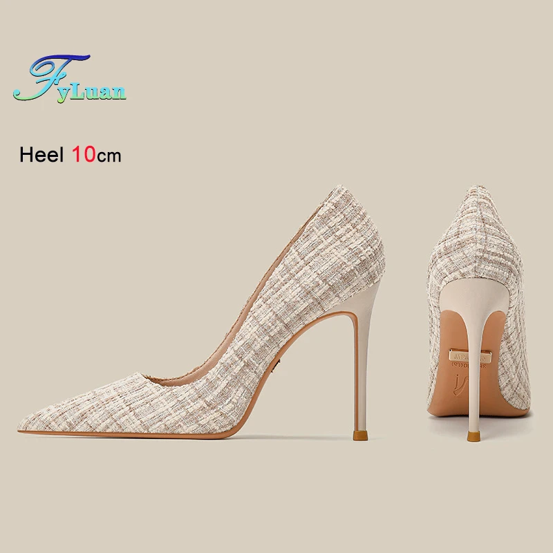 2025 летняя женская обувь голого цвета на тонком высоком каблуке 10 см, 8 см, 6 см, тканевые туфли в клетку с острым носком, туфли на шпильке с неглубоким носком, вечерние туфли
2025 летняя женская обувь голого цвета на тонком высоком каблуке 10 см, 8 см, 6 см, тканевые туфли в клетку с острым носком, туфли на шпильке с неглубоким носком, вечерние туфли