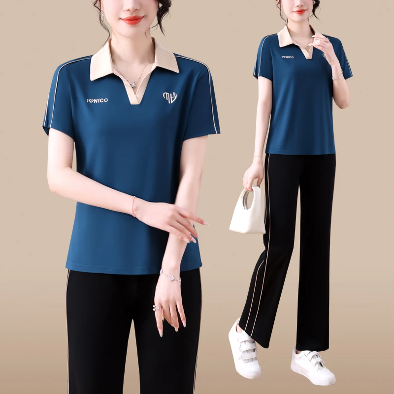 Спортивный комплект Sli для женщин среднего возраста: летняя новинка, футболка с коротким рукавом для женщин среднего и старшего возраста
Спортивный комплект Sli для женщин среднего возраста: летняя новинка, футболка с коротким рукавом для женщин среднего и старшего возраста