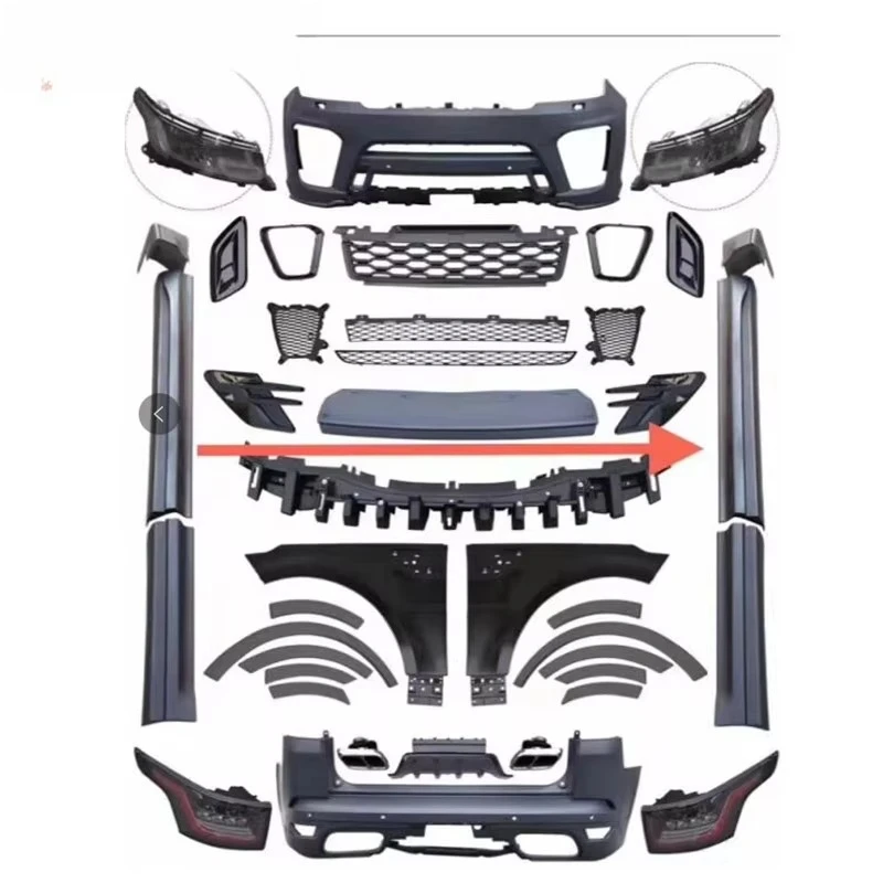 Eurocar RR Sport to SVR Style 2017 Body Kit with Bumper PP Material Upgrade Full Parts Kit Universal Fitment Bolt-On
Eurocar RR Sport to SVR Style 2017 Body Kit with Bumper PP Material Upgrade Full Parts Kit Universal Fitment Bolt-On