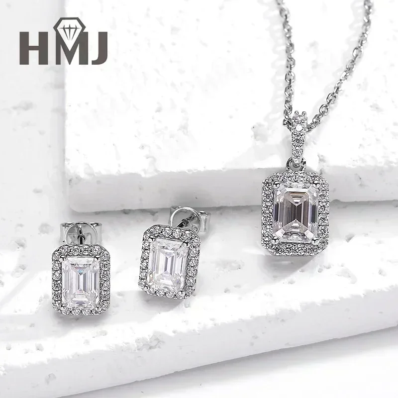 Серьги из 100% стерлингового серебра S925 с муассанитом, сертифицированные GRA, ожерелье изумрудной огранки, комплекты ювелирных изделий для женщин, изысканный свадебный подарок
Серьги из 100% стерлингового серебра S925 с муассанитом, сертифицированные GRA, ожерелье изумрудной огранки, комплекты ювелирных изделий для женщин, изысканный свадебный подарок