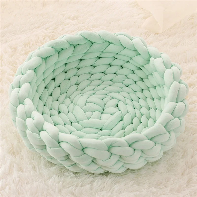 AT43-Yarn Cat And Dog Beds Used In All Seasons Removable And Washable DIY Hand-Woven Cotton-Filled Thick Yarn Pet Bed
AT43-Yarn Cat And Dog Beds Used In All Seasons Removable And Washable DIY Hand-Woven Cotton-Filled Thick Yarn Pet Bed