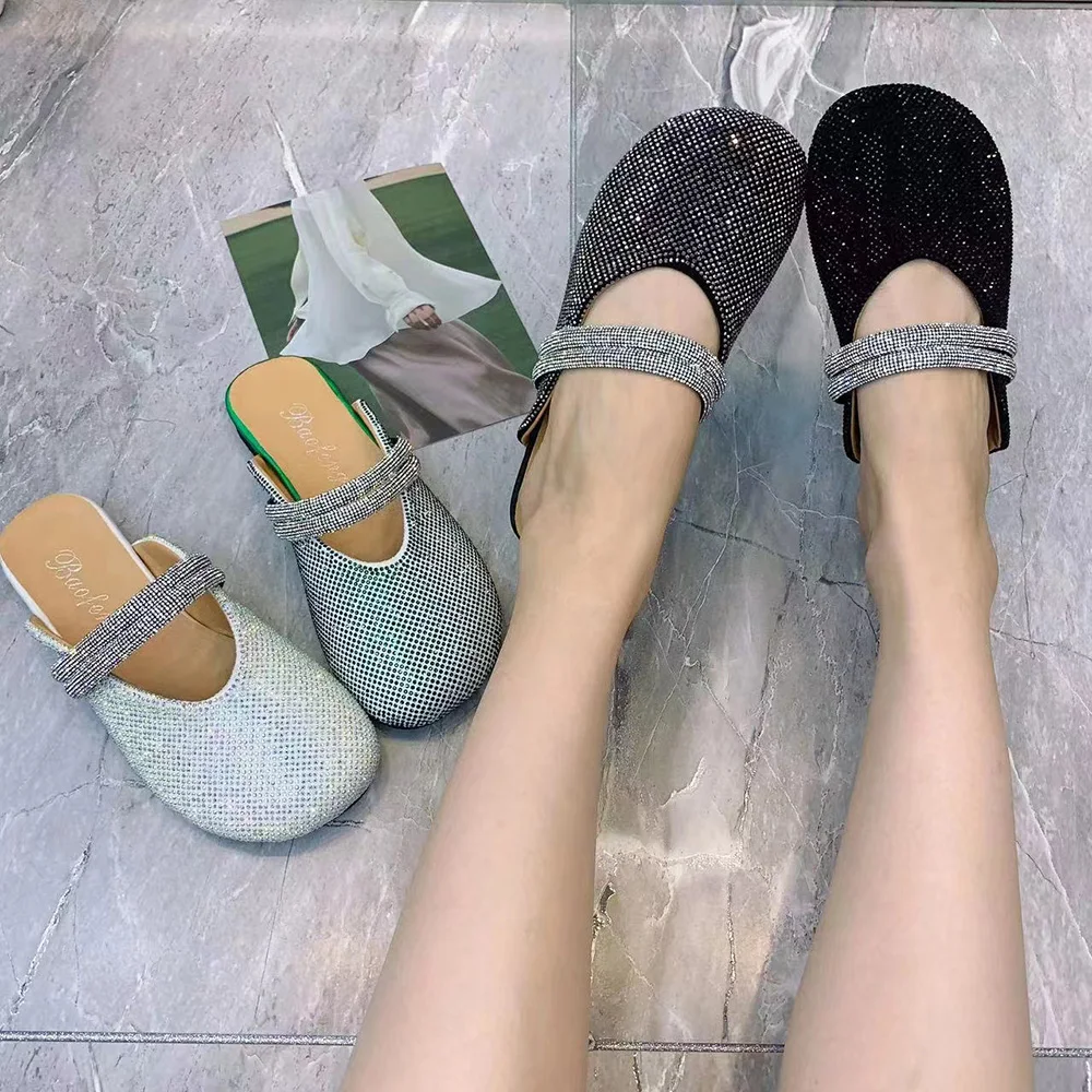 Summer Women Slippers Rhinestone Bling Sandals Women Half Slippers Fashion Women Mullers Plus Size Elegant Women Shoes
Summer Women Slippers Rhinestone Bling Sandals Women Half Slippers Fashion Women Mullers Plus Size Elegant Women Shoes
