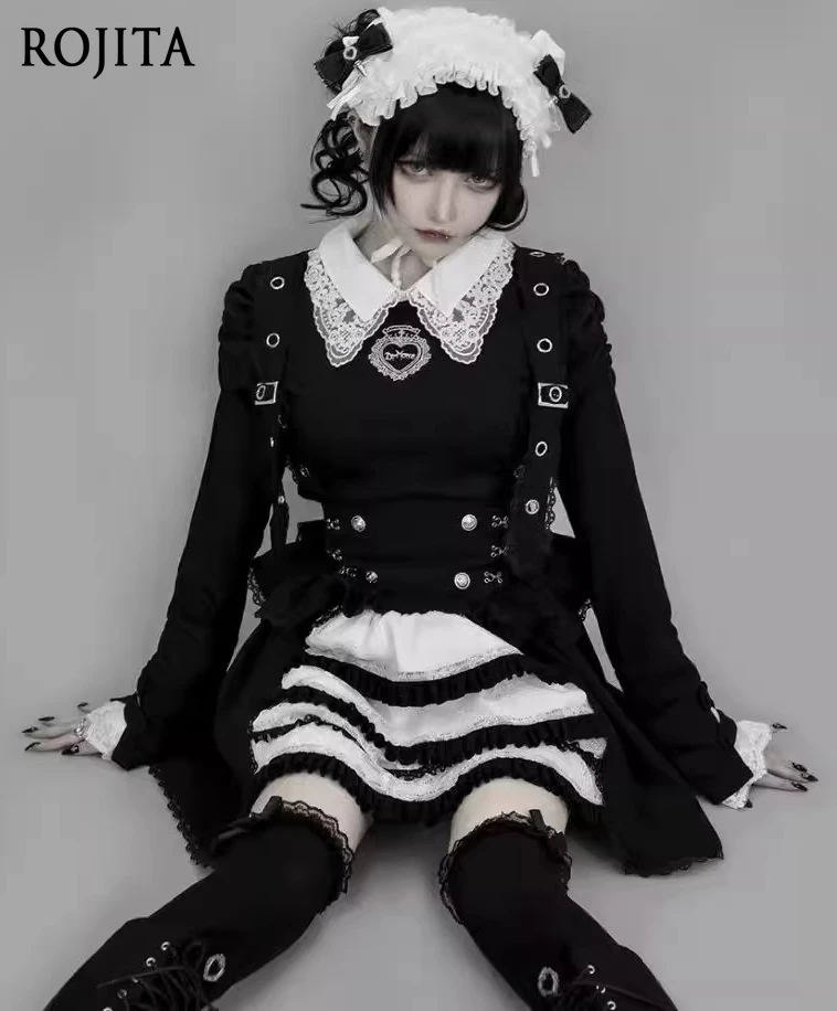 Japanese Harajuku Dark Punk Solid Color Top Puff Long Sleeve Turn-down Collar Lolita Embroidery Mesh Splicing Base Shirt
Japanese Harajuku Dark Punk Solid Color Top Puff Long Sleeve Turn-down Collar Lolita Embroidery Mesh Splicing Base Shirt